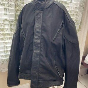 Hot Leather Motorcycle Jacket Men’s Size 50 Breathable Leather Excellent